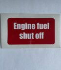 Engine Fuel Shut Off Sticker